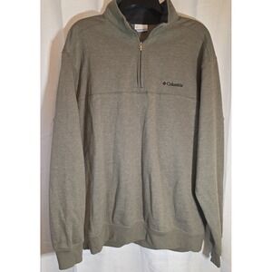 COLUMBIA MEN'S HART MOUNTAIN 1/4 ZIP PULLOVER JACKET LARGE GRAY
